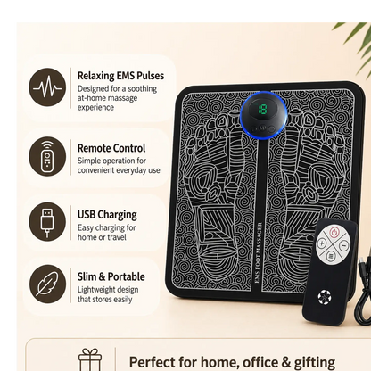 EMS Foot Massager — Circulation Booster Mat for Tired, Swollen Feet